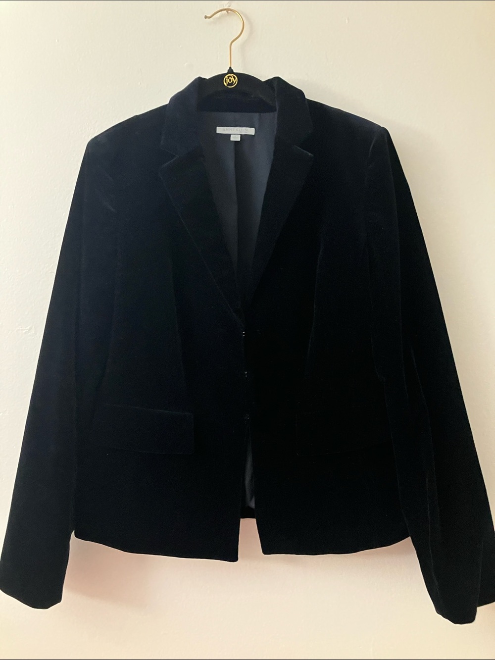 Anne Klein Black Velvet vintage Blazer